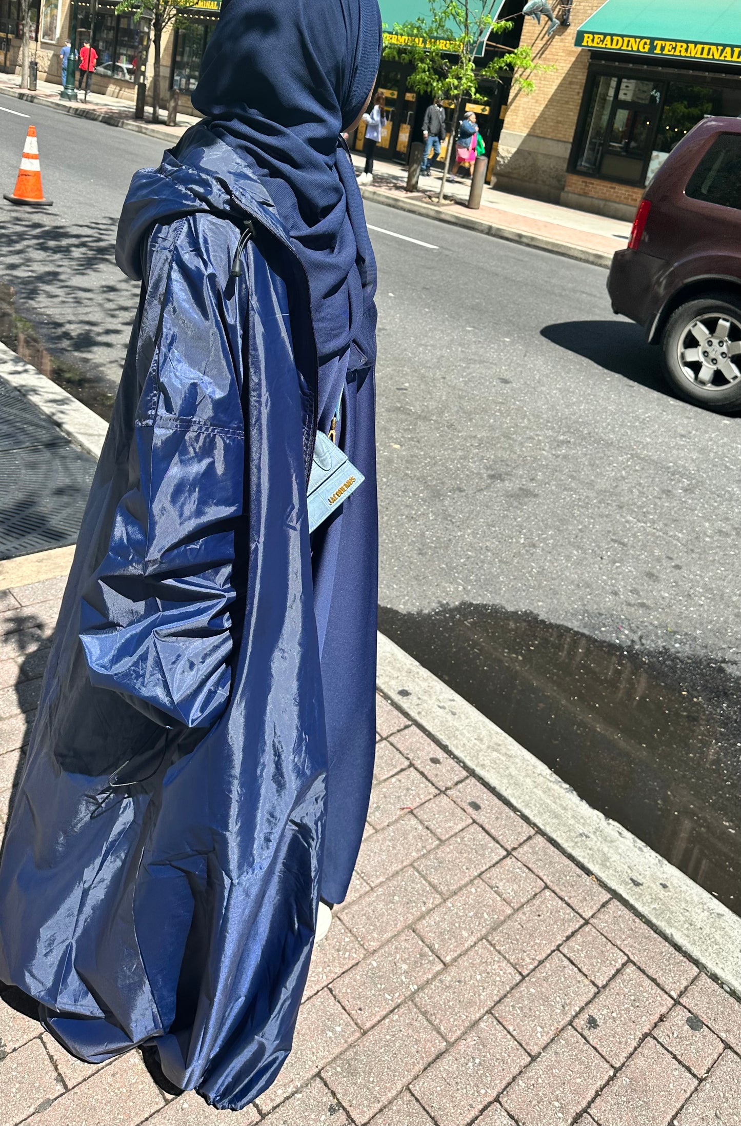Navy Blue Rain Jacket