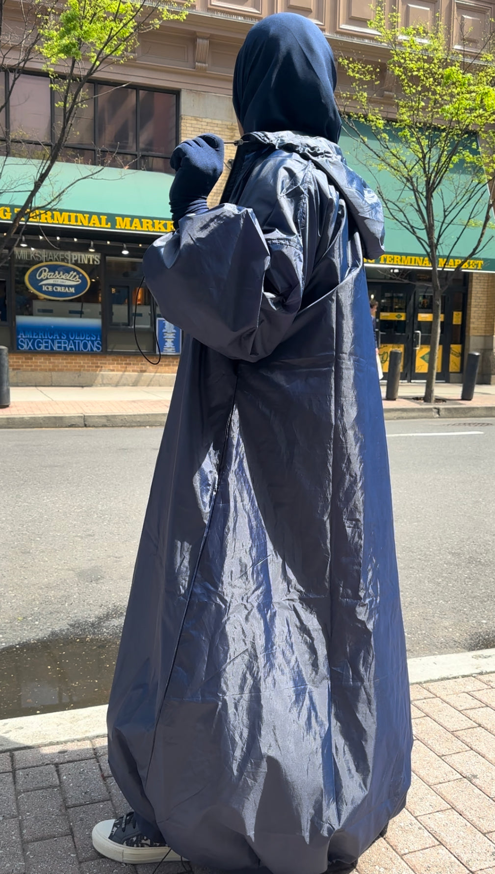 Navy Blue Rain Jacket